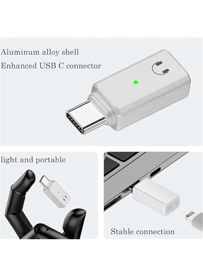 غوودرن متوافق مع محول صوت USB C الى لايتنينج سماعة راس مؤشر ضوء لسلسلة ايفون 15 وماك بوك والمزيد من اجهزة USB-C - بي ابيض - Image 4
